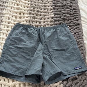 Patagonia Baggies Shorts Men’s Large Blue 5” Lined Swim / Athletic Shorts